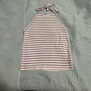 American Eagle Small Striped Halter Top